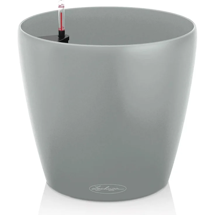 LECHUZA-Pflanzgefäß Classico Color ECO 43 Hellgrau | Pflanzgefäß mit Bewässerungssystem und Wasserstandsanzeiger|aus 100% recyceltem Kunststoff | Matte Oberfläche | Ø 42x39,5 cm | 18940