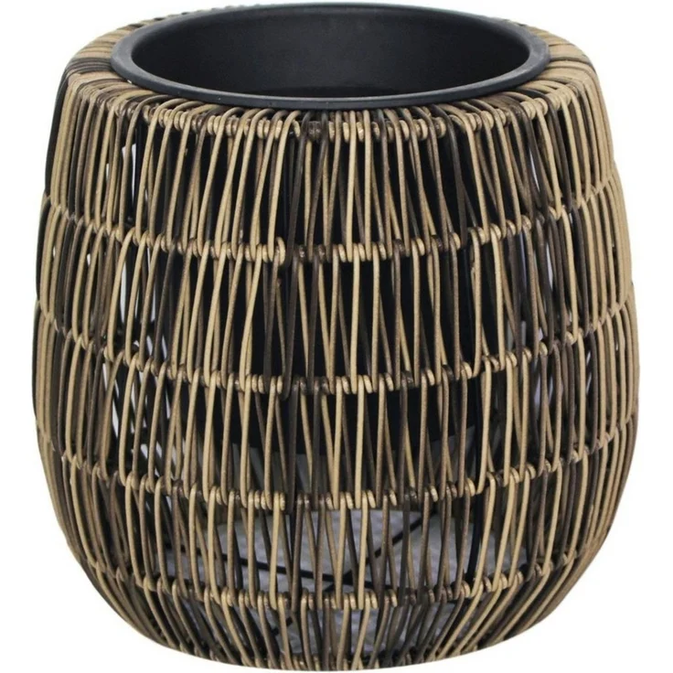 Trend Line Blumentopf TrendLine Polyrattan Pflanztopf Ø 28x26 cm braun – Bild 1