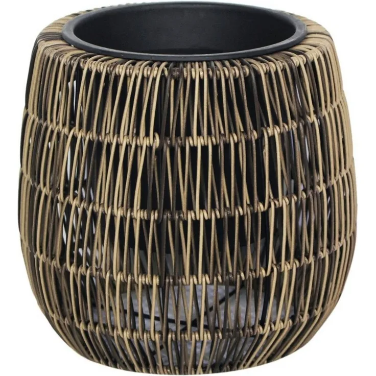 Trend Line Blumentopf TrendLine Polyrattan Pflanztopf Ø 28x26 cm braun