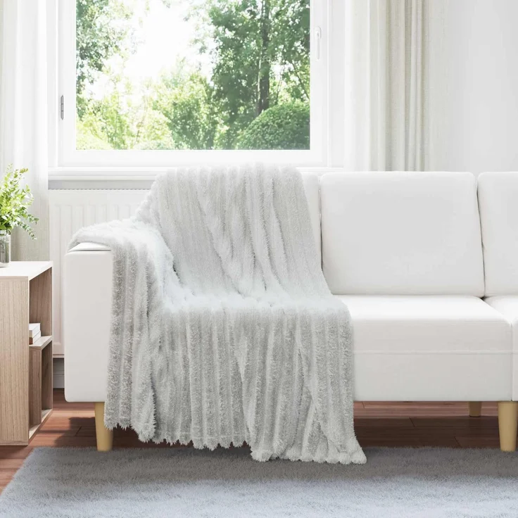 vidaXL Wohndecken 6 Stk. Grau 150 x 130 cm 2.85 Fleece 42016877 – Bild 1