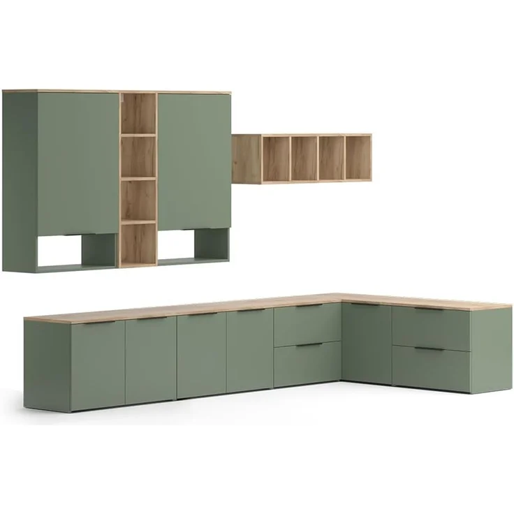 Wohnwand Wido Grün 9 Teile Vicco – Bild 1