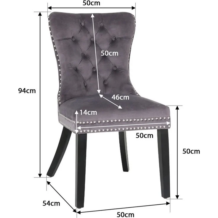 Puluomis Esszimmerstuhl (2/4/6/8 Set Grau/ Schwarz/Beige, 6 St), Samt Stuhl mit hoher Rückenlehne, Küchenstuhl mit Holzbeinen – Bild 4