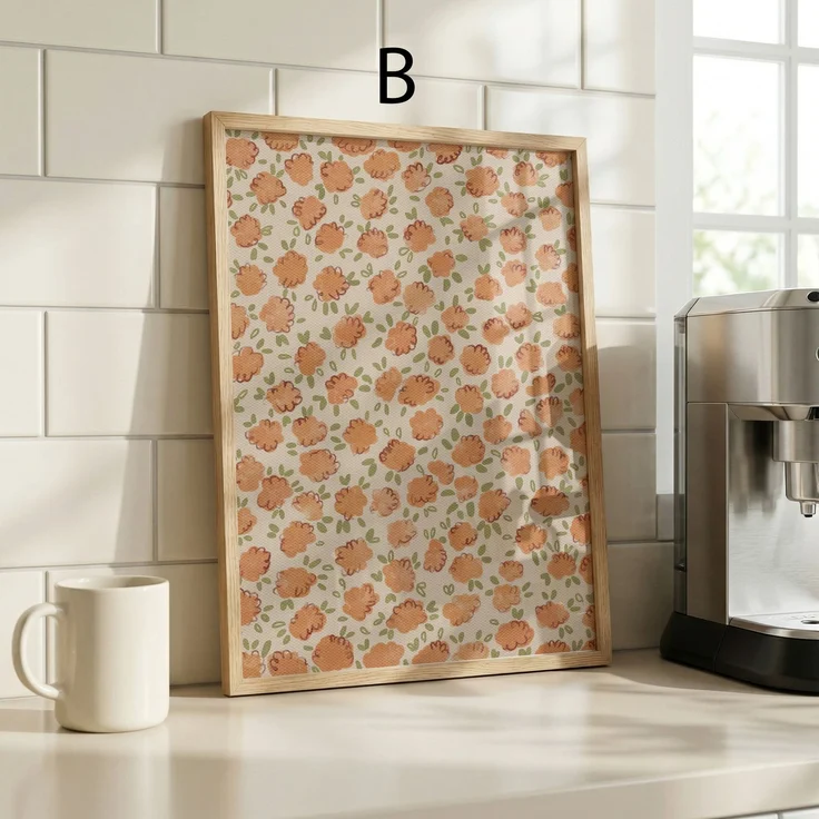 Blumen Poster · Florale Wandbilder · Vintage Wanddeko · Dekoprint ohne Rahmen - B / 40x60 cm