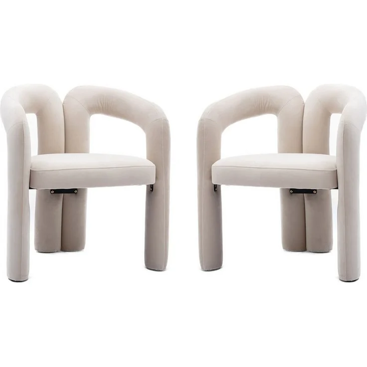 Odikalo Esszimmerstuhl 2-Stück Freizeitstühle Samt gepolsterte Stühle Eimer Seitenstühle, 64*50,5*71cm – Bild 1