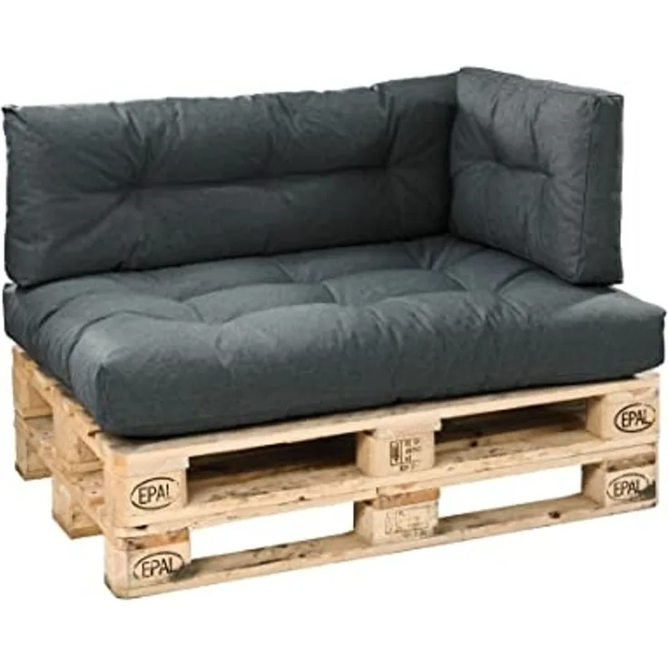 XDREAM Palettenkissen Sitzkissen, Rückenkissen und Seitenkissen (Einzeln oder als Set), passend für handelsübliche Europaletten/ Indoor & Outdoor geeignet