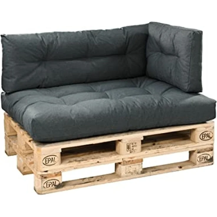 XDREAM Palettenkissen Sitzkissen, Rückenkissen und Seitenkissen (Einzeln oder als Set), passend für handelsübliche Europaletten/ Indoor & Outdoor geeignet – Bild 1