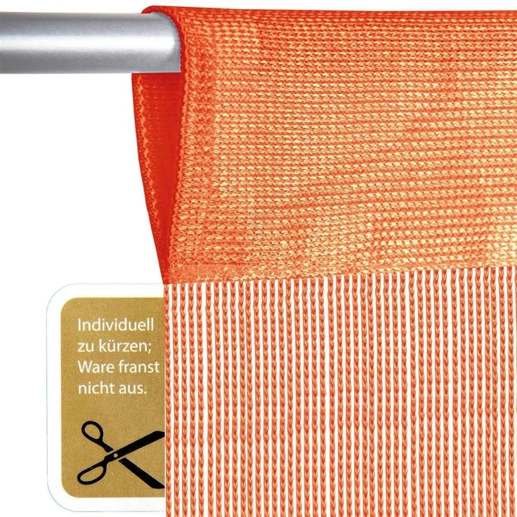 Fadenvorhang mit Stangendurchzug, individuell kürzbare Gardine, moderner und eleganter Dekorationsartikel in vielen Farben und Ausführungen Hiimmelblau 90x250 cm 2er-Pack – Bild 3