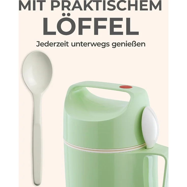 ROTPUNKT Isolierkanne DIRK 850, Thermobehälter Glaseinsatz, 0.85 l, isolierend, BPA-frei, phthalatfrei, inklusive Löffel – Bild 5