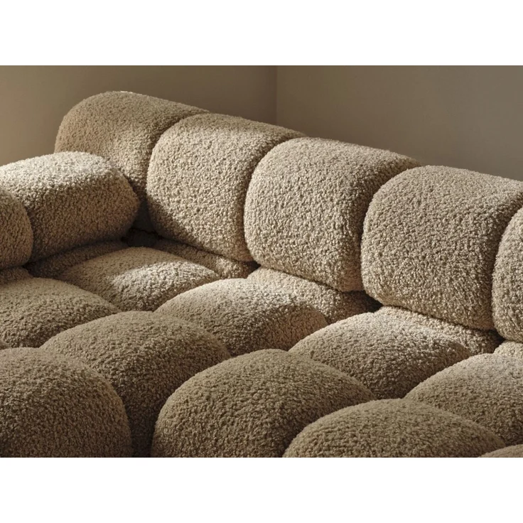 Micadoni Symmetrisches Ecksofa Bellis 5-Sitzer Strukturierter Stoff Liberty Beige – Bild 2
