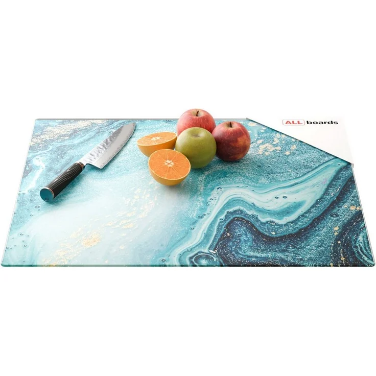 ALLboards Schneidebrett Glas Herdabdeckplatte Schneidebrett 52×60 cm Arbeitsplatte – Bild 1