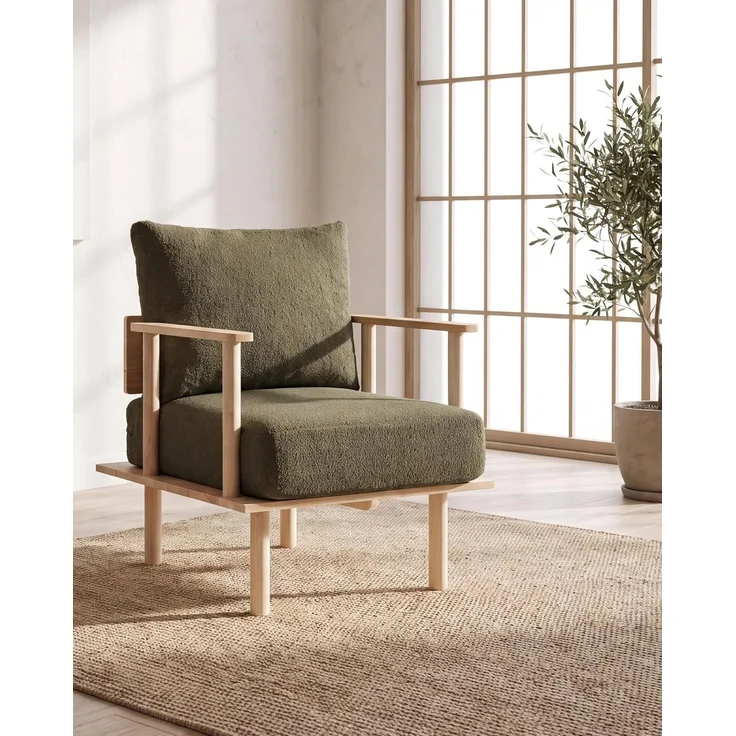 Sessel ASKER Bouclé Dunkelgrün – Bild 2