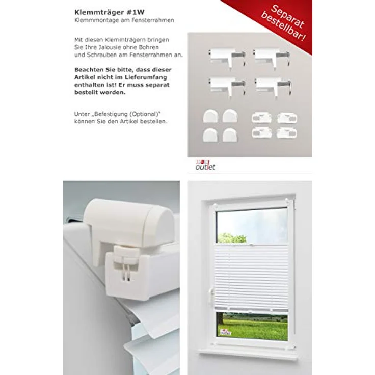 Alujalousie 20mm verspannt (B x H) 120cm * 130cm in weiß, frei verschiebbar – Bild 9