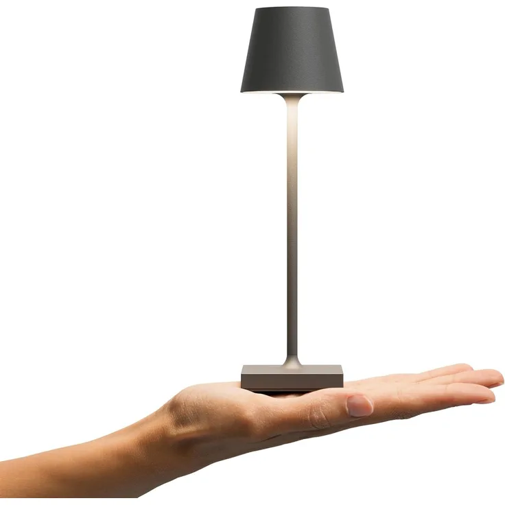 SIGOR LED Tischleuchte NUINDIE Pocket Graphitgrau, Dimmbar, 1 LED Platine, 2.700 K / 2.200 K