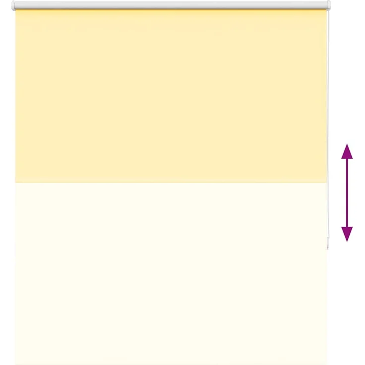 vidaXL Verdunkelungsrollo Gelb 135x150cm Stoffbreite 131,6cm Polyester 4012045 – Bild 8