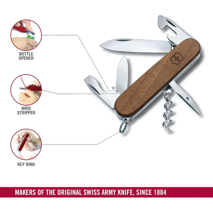 Victorinox Spartan Wood Taschenmesser 91 mm Nussbaum-Holz – Bild 5