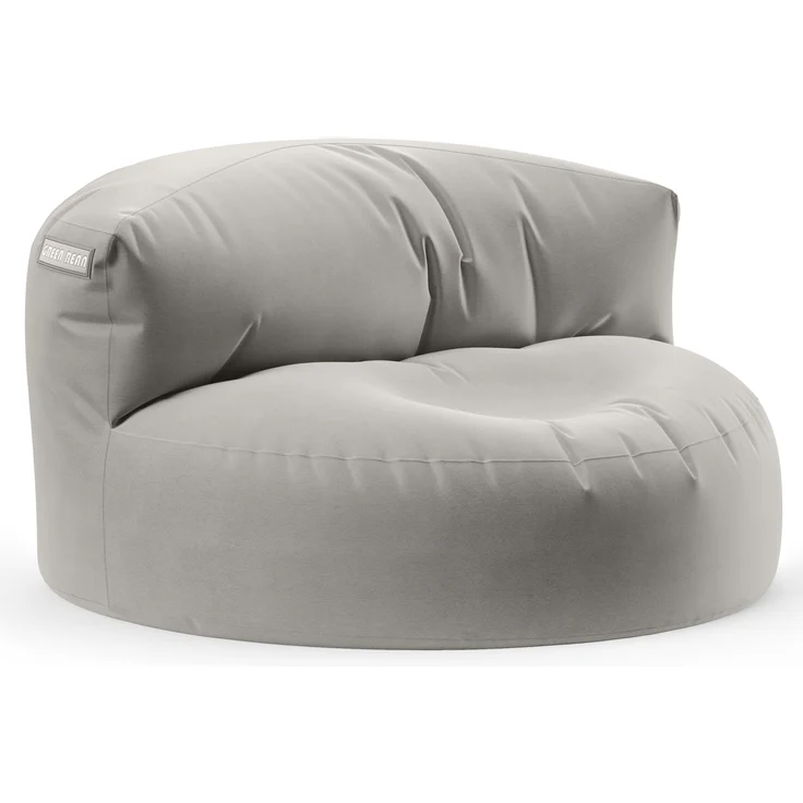 Green Bean® Sitzsack Sofa mit Füllmaterial - Lounge im Sitzsack-Design 90x50cm mit ergonomischer Rückenlehne & waschbarem Bezug - Indoor und Outdoor geeignet in Hellgrau – Bild 1
