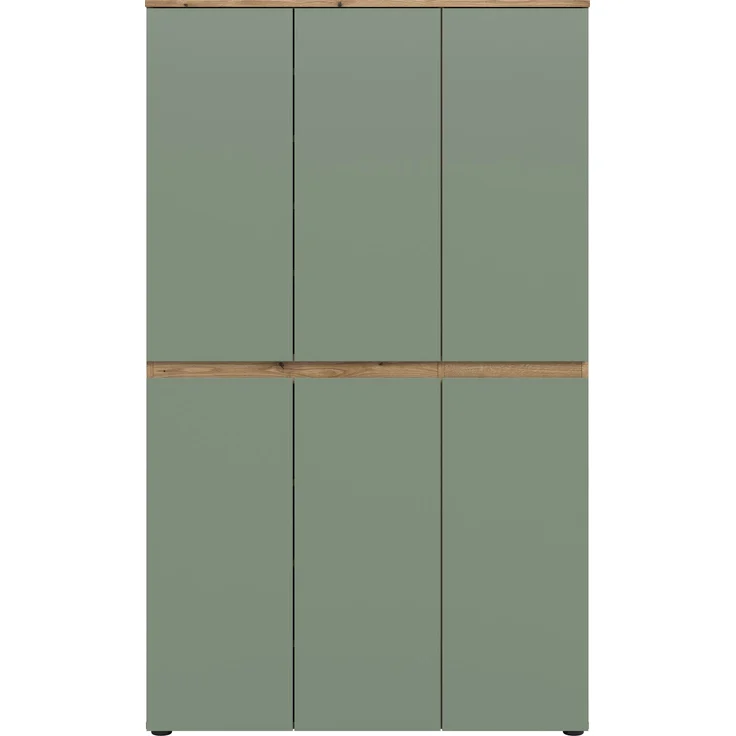 Universalschrank (B/H/T: 105x175x37 cm) in Smoke Green Nachbildung und Evoke Oak Nachbildung – Bild 2