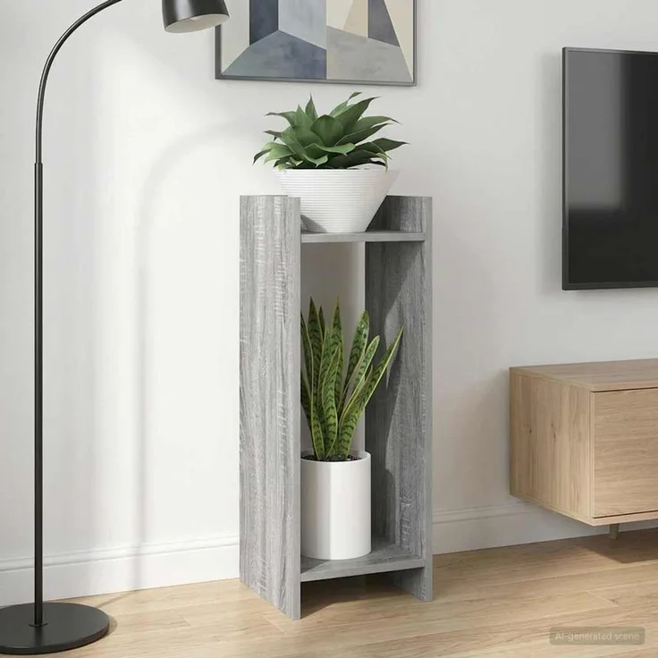 vidaXL Pflanzenständer 2 stk. Sonoma-Grau 30 x 30 x 80 cm 899589