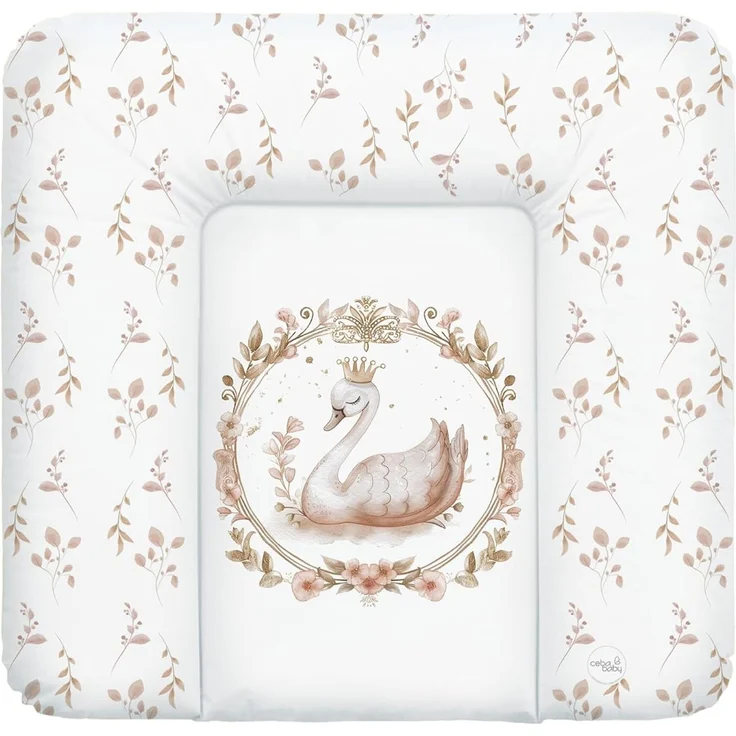 Ceba Baby® weiche Wickelauflage 75x72 cm - Baby Wickelunterlage - Wickeltischauflage für Junge und Mädchen - Wasserdicht, abwaschbar - OEKO-TEX® Standard 100 - Made in EU - Glamour-Stil – Bild 1
