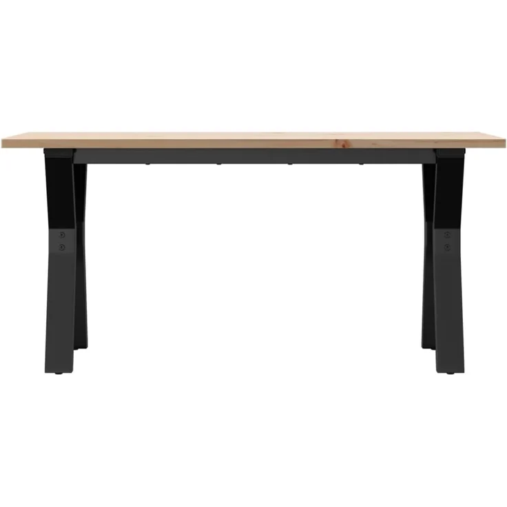 Couchtisch Sofatisch, Y-Gestell 100x50x45 cm Massivholz Kiefer & Stahl d455e – Bild 4