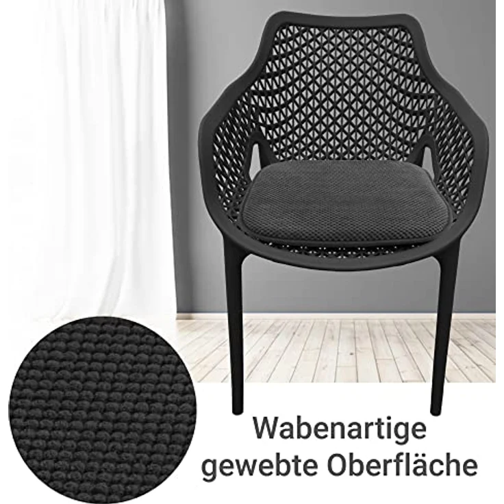 TRISENS Stuhlkissen Nika, Gel-Kissen Set 40x40 - Stuhlkissen mit modernem Memory-Schaumstoff – Bild 6