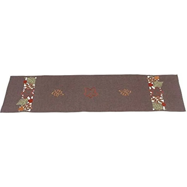 Tischläufer Herbstlaub braun Tischdecke Tischtuch Tischband Esstisch Tisch Deko – Bild 2
