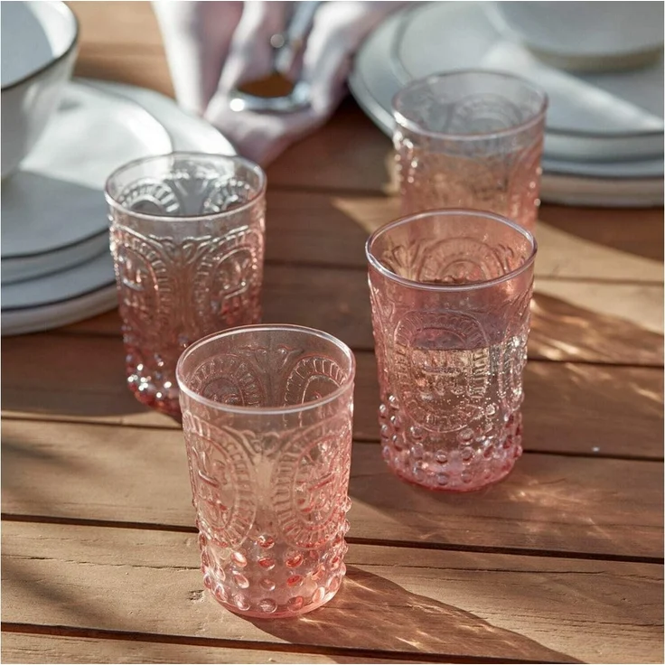 Mirabeau Glas Glas 6er Set Fleury rosa, Glas – Bild 3