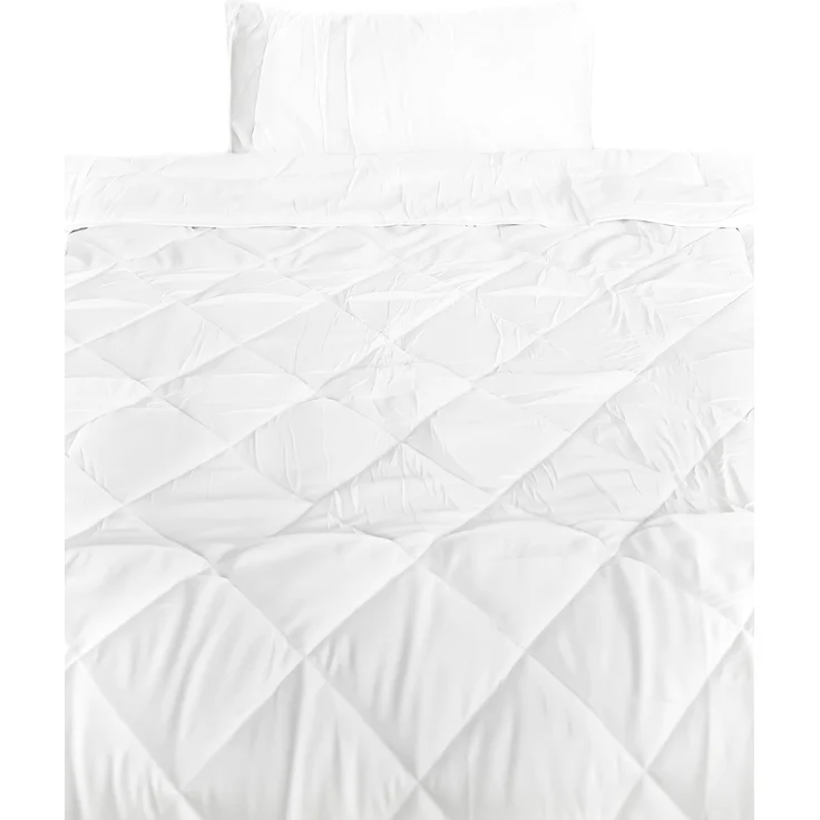 Steppdecke mit Füllung in weiß – atmungsaktive Sommerbettdecke 155 x 200 cm – Bild 2