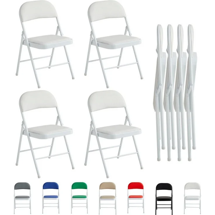 MCC direct Klappstuhl Kunstleder Klappstuhl gepolstert im 1er, 2er, 4er und 6er Set (4 St) – Bild 5