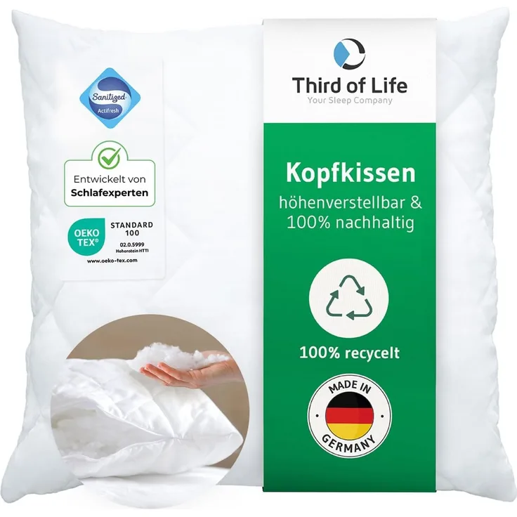 VERDA Kopfkissen Neu 80 x 80 cm