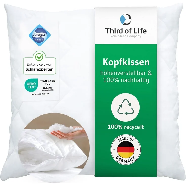 VERDA Kopfkissen Neu 80 x 80 cm