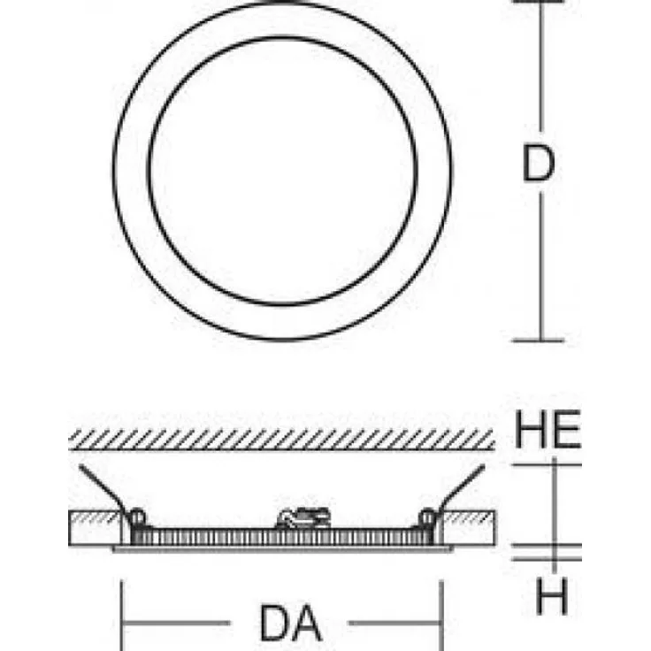 RZB EINBAUDOWNL. 9W 3000K D190MM (TOLEDO FLAT LED)