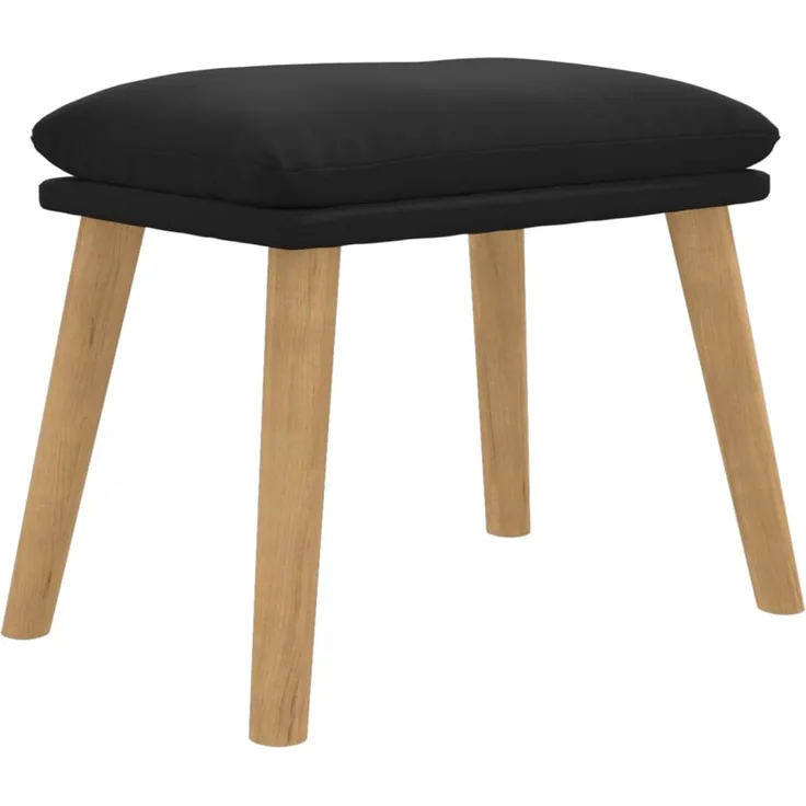 vidaXL Fußhocker Schwarz 45 x 29,5 x 39 cm Samt [341441]