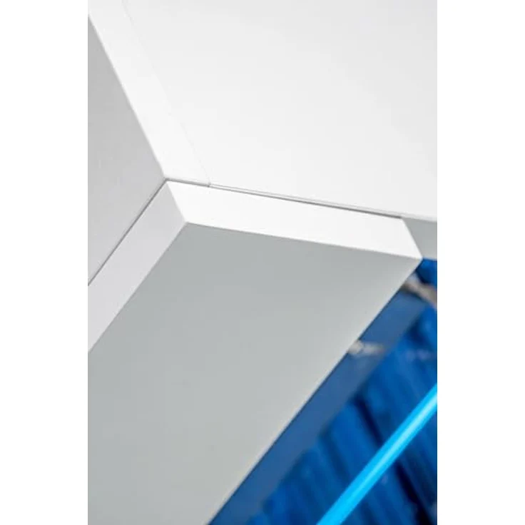 Komodee Hängevitrine Tivoli, Schwarz-Weiß, Glas, 2 Fächer, Rechteckig, 100x50x29.5 cm, optionale LED-Beleuchtung – Bild 4