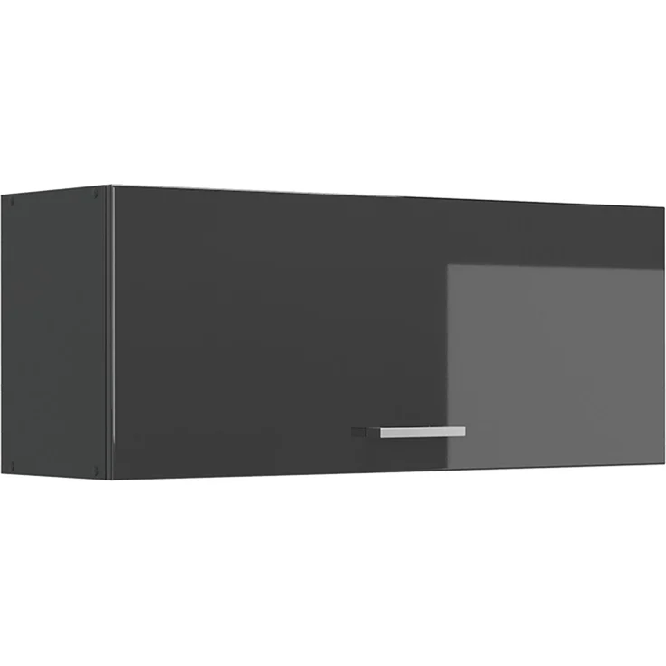 Hängeschrank R-Line Anthrazit Hochglanz/Anthrazit 100 cm Flach Vicco – Bild 1