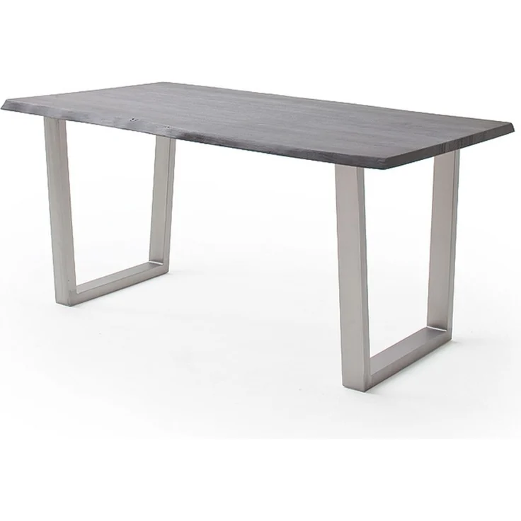 Baumkantentisch >Calabria< in Akazie grau lackiert - 200x77,5x100 (BxHxT) – Bild 1