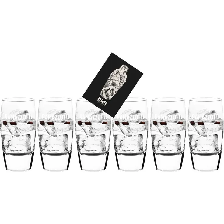 Ramazzotti Crema 1815 Glas bauchig Gläserset - 6er Set Gläser 2/4cl geeicht
