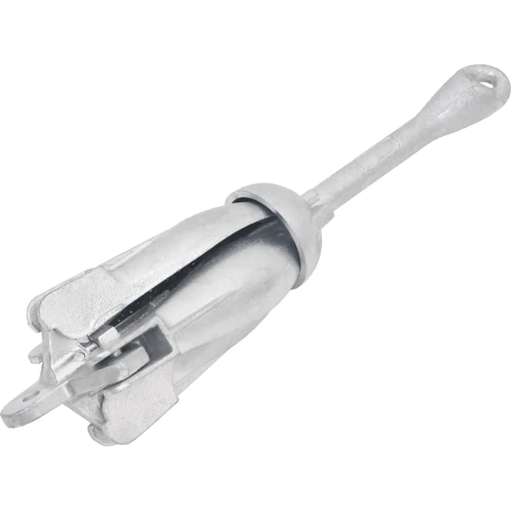 vidaXL Klappanker mit Seil Silbern 1,5 kg Temperguss 94284 – Bild 3