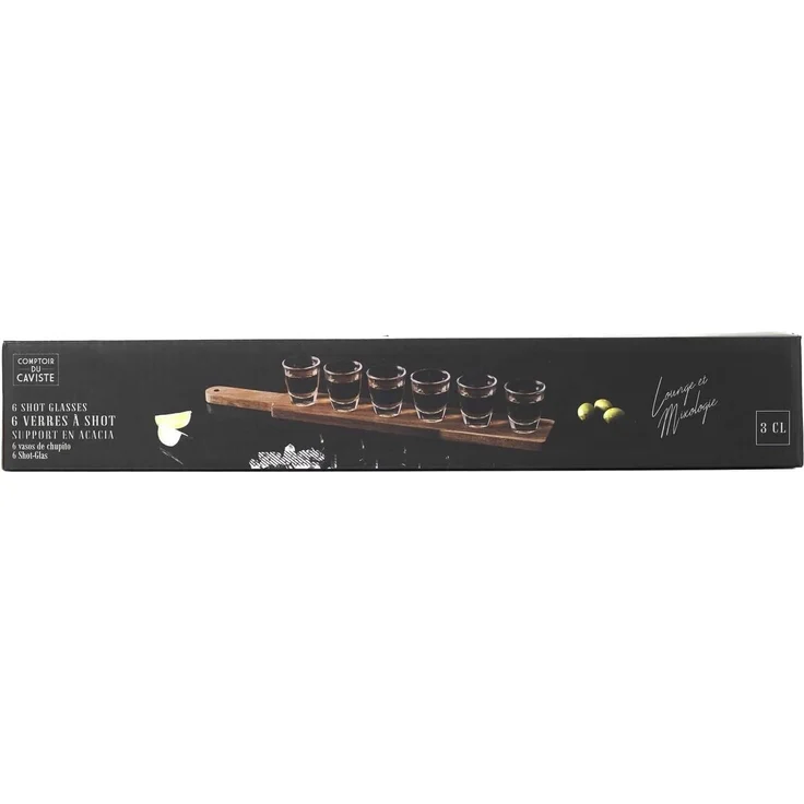 COOK CONCEPT 6er Shooter auf Akazie / Schnapsglasträger mit 6 Schnapsgläsern – Bild 6