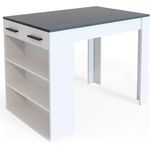 Esszimmertisch Repose Anthrazit/Weiß 67 x 100 cm Vicco