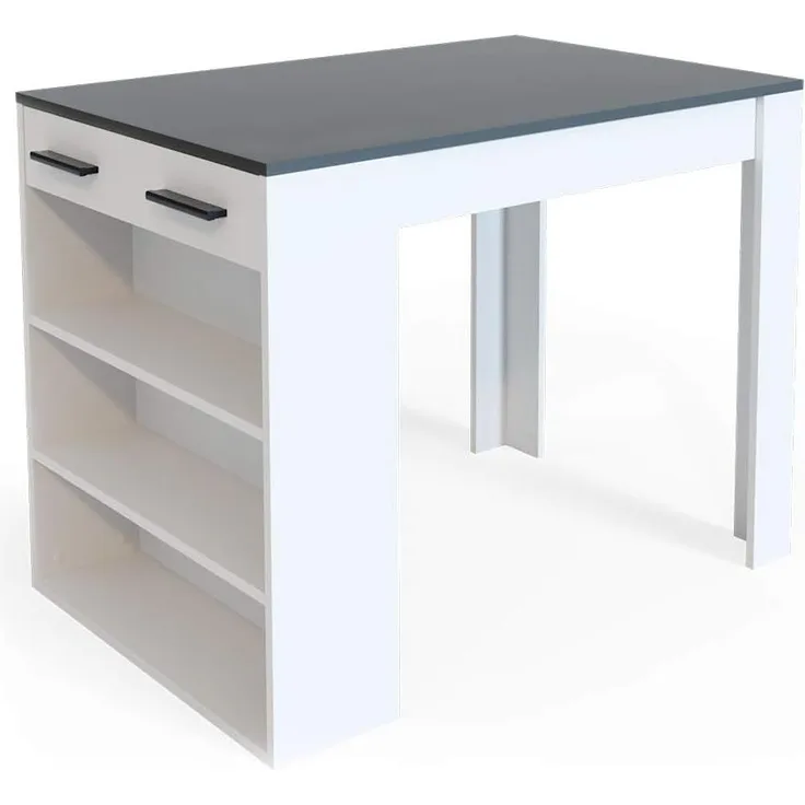 Esszimmertisch Repose Anthrazit/Weiß 67 x 100 cm Vicco