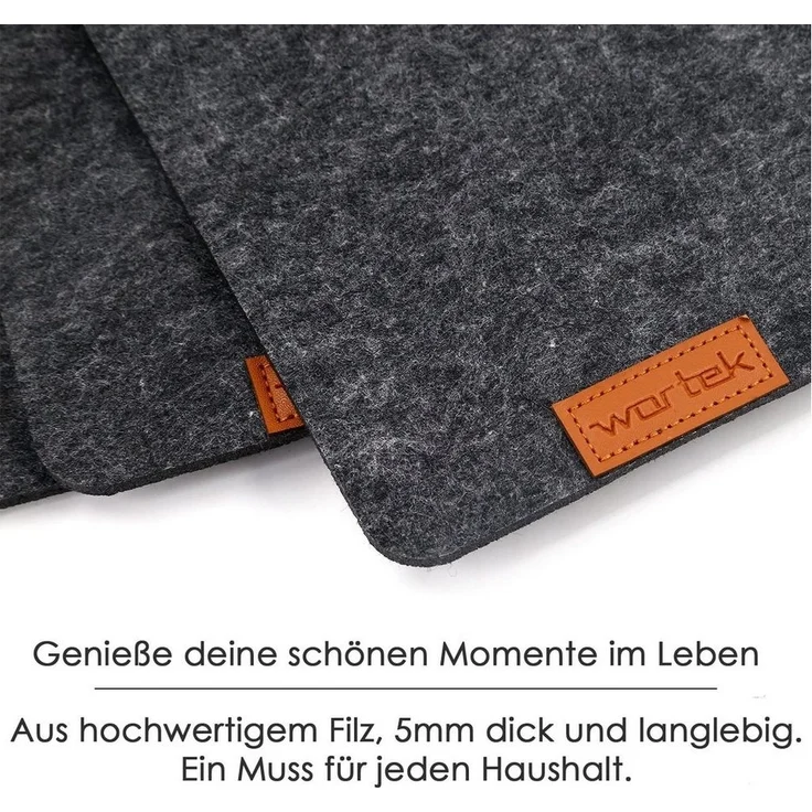 wortek Platzset Tischset 4-teilig Platzset aus Filz Platzdeckchen, (Set, 6-St, 6), waschbare Tisch-Untersetzer Teller-Untersetzer (44 x 32 cm) – Bild 3
