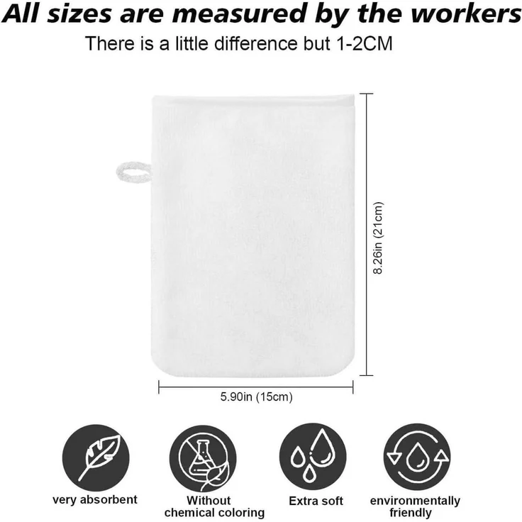 Waschlappen 10er Pack mikrofaser 15x21cm dunkelgrau weiß PHOGARY – Bild 3