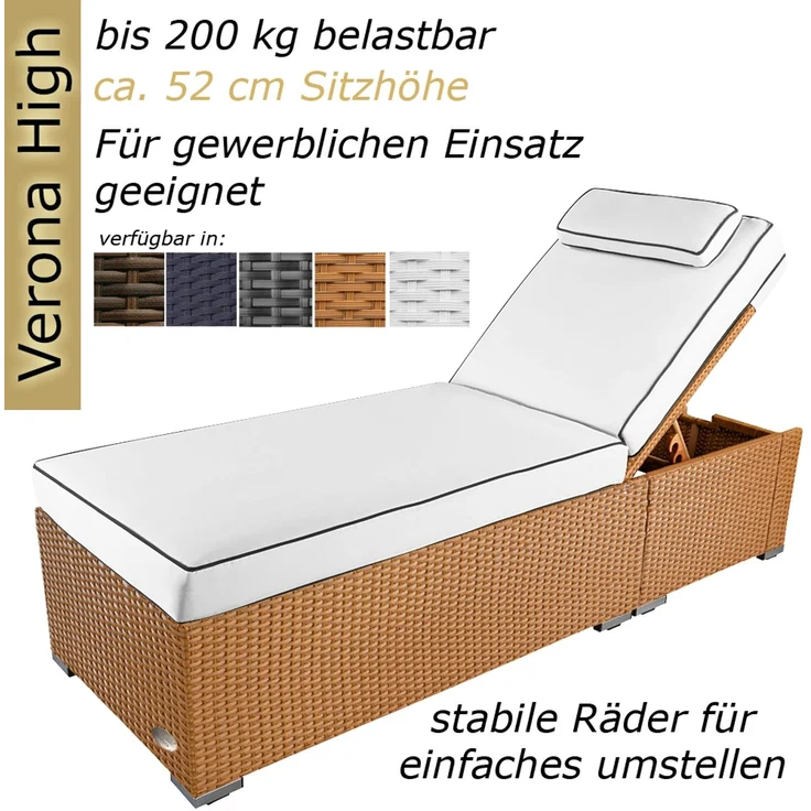RS Trade Gartenliege Sonnenliege Verona High – Bild 2