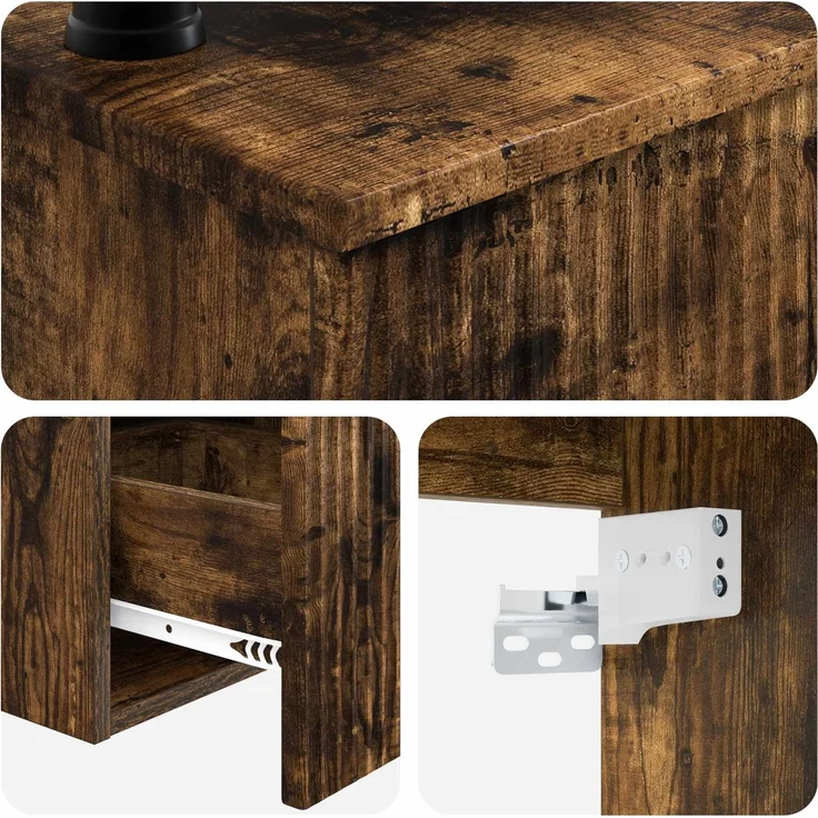 vidaXL Badezimmerschrank-Set 3 stk. Geräucherte Eiche 130 x 41 x 80 cm 3405602 – Bild 9