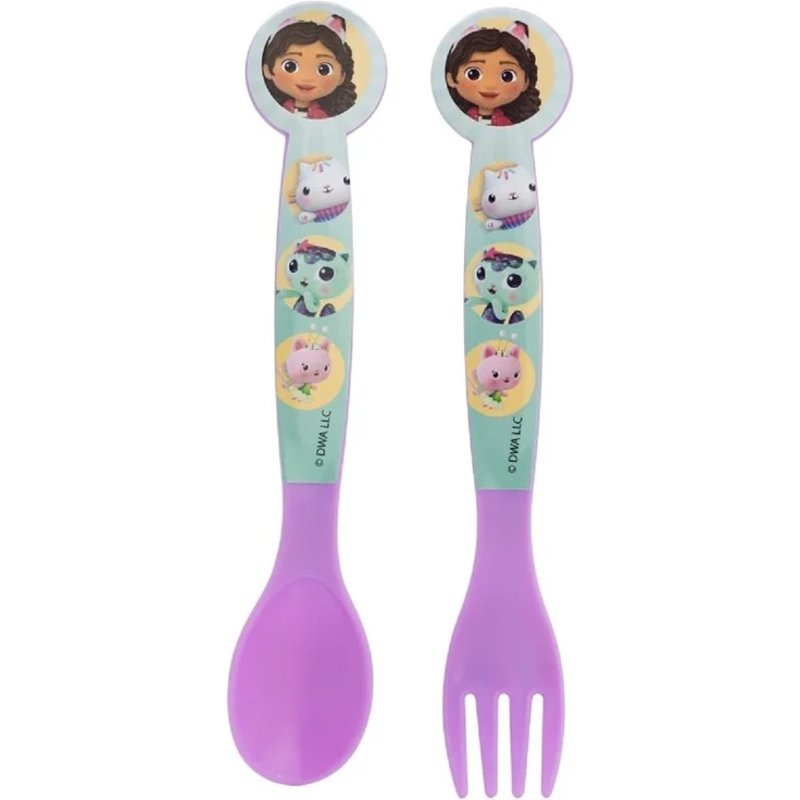 Gabby's Dollhouse Kinderbesteck Löffel und Gabel für Kinder – Bild 1