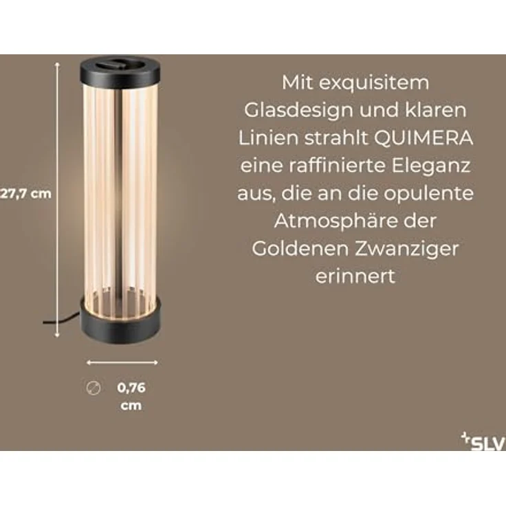 SLV QUIMERA Tischleuchte, LED, 2700/3000K, dimmbar, dunkel bronze, 1008038 – Bild 3