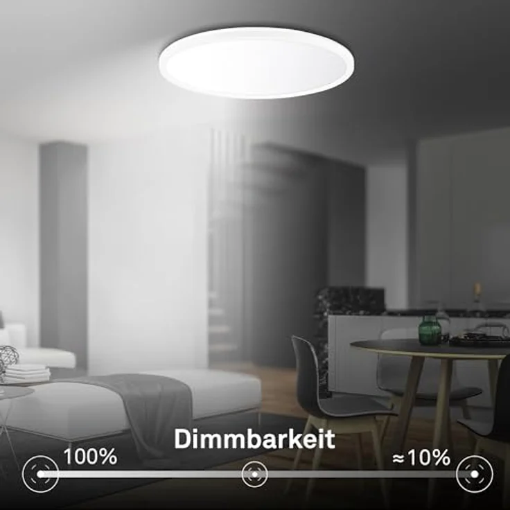 BRILONER - EEK A LED Panel Effizient mit 14W bei 3000lm, ca. 50.000h Licht, flach, CCT, indirektes Licht, LED Lampe, Deckenleuchte, Wohnzimmerlampe, Deckenlampe, Flurlampe, 42x3 cm, Weiß – Bild 9