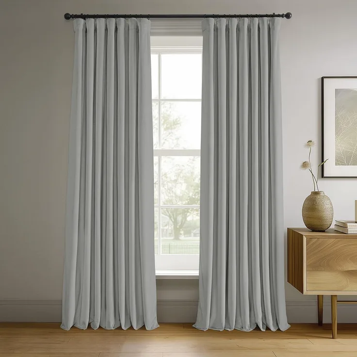 HPD Half Price Drapes Signature Velvet Thermo-Verdunkelungsvorhänge für Wohnzimmer, 274 cm lang, 1 Panel, Stangentasche, isolierte Verdunkelungsvorhänge für Schlafzimmer, Fenstervorhänge, 127 x 274