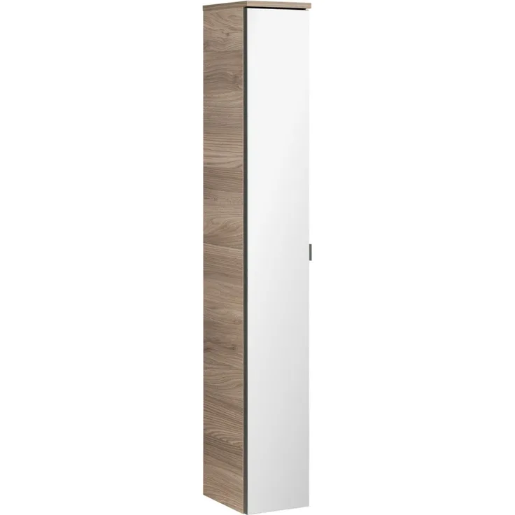 Fackelmann LUXOR Spiegel Hochschrank 20 cm, Braun hell, links